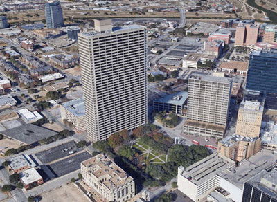 Aerial view of Fort Worth